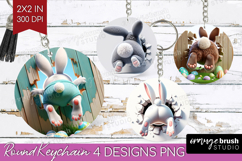 Easter Bunny Keychain PNG - Bunny Butt Keychain Sublimation Product Image 1