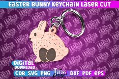 Easter Keychain SVG|Easter Bunny Keychain Laser|Happy Easter Product Image 6