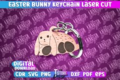 Easter Keychain SVG|Easter Bunny Keychain Laser|Happy Easter Product Image 9