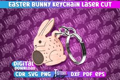 Easter Keychain | Easter Bunny Keychain Laser | Happy Easter Product Image 1