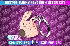 Easter Keychain SVG|Easter Bunny Keychain Laser|Happy Easter Product Image 11