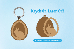 Easter Keychain Laser Cut SVG Product Image 2