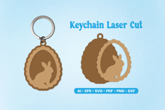 Easter Keychain Laser Cut SVG Product Image 3