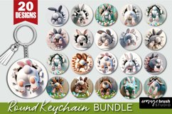 Easter Bunny Keychain Sublimation Bundle 20 Easter Keychains