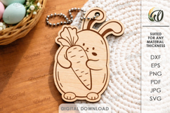 Easter Bunny Keychains Bundle Laser Cut. Easter Keyring SVG Product Image 7