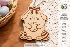 Easter Bunny Keychains Bundle Laser Cut. Easter Keyring SVG Product Image 11