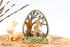 Easter Bunny Laser Cut Design | Spring SVG Product Image 2