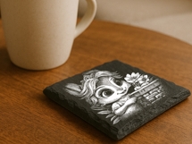 9 Cute Spring Easter Bunny Slate Coaster Engraving Designs Product Image 5