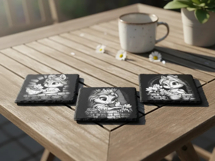 9 Cute Spring Easter Bunny Slate Coaster Engraving Designs Product Image 8