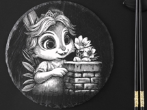 9 Cute Spring Easter Bunny Slate Coaster Engraving Designs Product Image 10