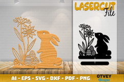 Easter Bunny Lasercut Design | Decor Cut File Product Image 1