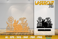 Easter Bunny Lasercut Design | Decor Cut File Product Image 1