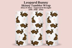 easter bunny leopard skinny tumbler sublimation design for 20oz and 30oz skinny tumbler sublimation wrap