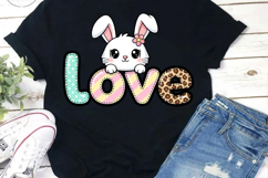 Easter Bunny Love Png Sublimation Product Image 1