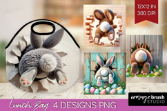 Easter Bunny Lunch Bag - Bunny Butt Lunch Bug PNG Product Image 1