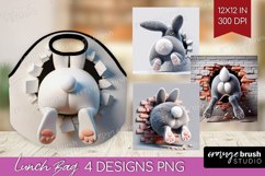 Easter Bunny Lunch Bag - Bunny Butt Lunch Bug PNG Product Image 1