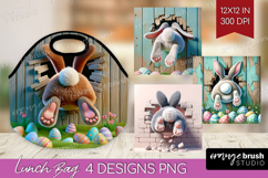 Easter Bunny Lunch Bag - Bunny Butt Lunch Bug PNG Product Image 1