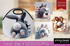Easter Bunny Lunch Bag - Bunny Butt Lunch Bug PNG Product Image 1