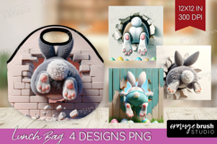 Easter Bunny Lunch Bag - Bunny Butt Lunch Bug PNG Product Image 1