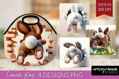 Easter Bunny Lunch Bag - Bunny Butt Lunch Bug PNG Product Image 1