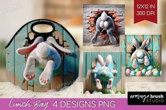 Easter Bunny Lunch Bag - Bunny Butt Lunch Bug PNG Product Image 1