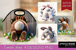 Easter Bunny Lunch Bag - Bunny Butt Lunch Bug PNG Product Image 1