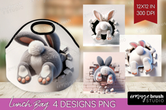 Easter Bunny Lunch Bag - Bunny Butt Lunch Bug PNG Product Image 1