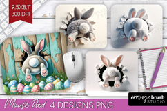 Easter Bunny Mouse Pad Sublimation - Bunny Butt Mousepad PNG Product Image 1