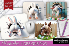 Easter Bunny Mouse Pad Sublimation - Bunny Butt Mousepad PNG Product Image 1