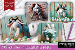 Easter Bunny Mouse Pad Sublimation - Bunny Butt Mousepad PNG Product Image 1