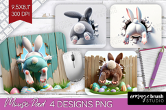 Easter Bunny Mouse Pad Sublimation - Bunny Butt Mousepad PNG Product Image 1