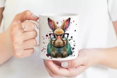 Bunny Sublimation | Cute Bunny with Glasses PNG Product Image 2