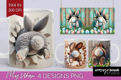 Easter Bunny Mug Wrap - Bunny Butt Mug PNG Sublimation Product Image 1