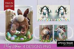 Easter Bunny Mug Wrap - Bunny Butt Mug PNG Sublimation Product Image 1