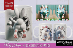 Easter Bunny Mug Wrap - Bunny Butt Mug PNG Sublimation Product Image 1