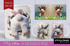 Easter Bunny Mug Wrap - Bunny Butt Mug PNG Sublimation Product Image 1