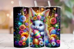Easter Bunny Tumbler Wrap, Easter Neon Tumbler Wrap, Eggs Product Image 1