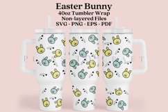 easter bunny pattern 40oz quencher tumbler sublimation full wrap high resolution transparant background