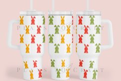 easter bunny pattern colourful 40oz quencher tumbler sublimation full wrap high resolution transparant background