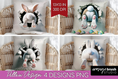Easter Bunny Pillow Sublimation - Bunny Butt Pillow Cover Product Image 1