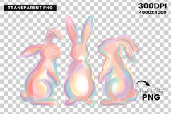  Easter Bunny PNG, Easter PNG, Sublimation Designs, Kids Easter Shirt, Brushstroke PNG, Spring PNG
