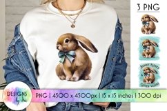 Bunny Kisses and Easter Wishes Sublimation | Easter Bunny Product Image 1