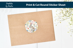 Easter Bunny Print and Cut Sticker
