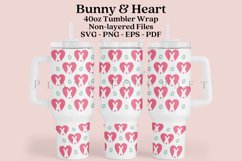 easter bunny rabbit heart 40oz quencher tumbler sublimation full wrap high resolution transparant background