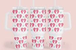 easter bunny rabbit heart 40oz quencher tumbler sublimation full wrap high resolution transparant background
