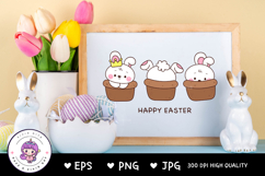 Cute bunny clipart in flower pot kawaii animals easter Product Image 4