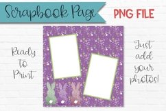 Easter Bunny Scrapbook Page glitter easter bunny clipart