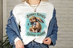 Bunny Kisses and Easter Wishes Sublimation | Easter Bunny Product Image 2