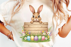 Easter Bunny Sign Png Product Image 1