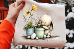 Easter Bunny Spring Garden PNG Product Image 2